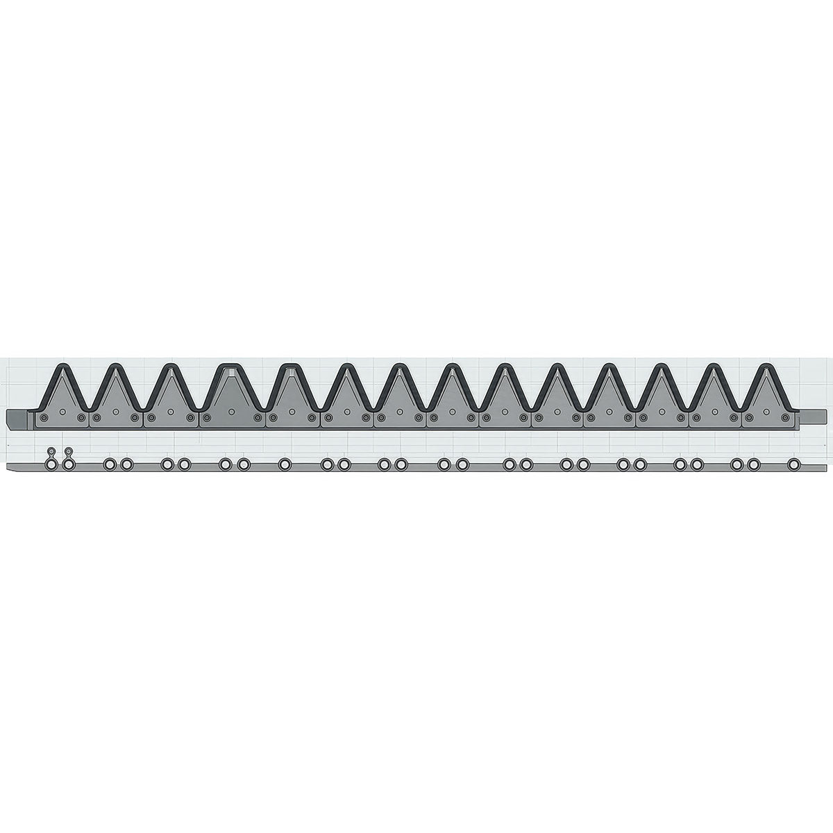 JD AH226569 40FT TAIL SEGMENT RH 4 SERRATION MEGATOOTH - DOUBLE DRIVE