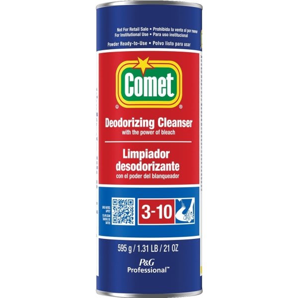 Comet Multi-Purpose Powder Deodorizing Cleanser, With Bleach, 21 Oz, Case Of 24