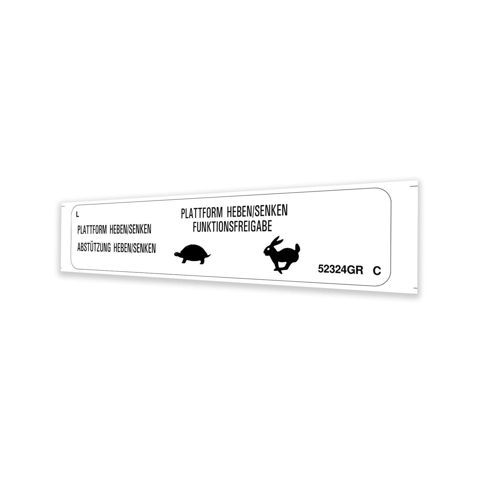 Genie Part # 52324GRGT – Decal, Label, Up/Down & Fnctn En