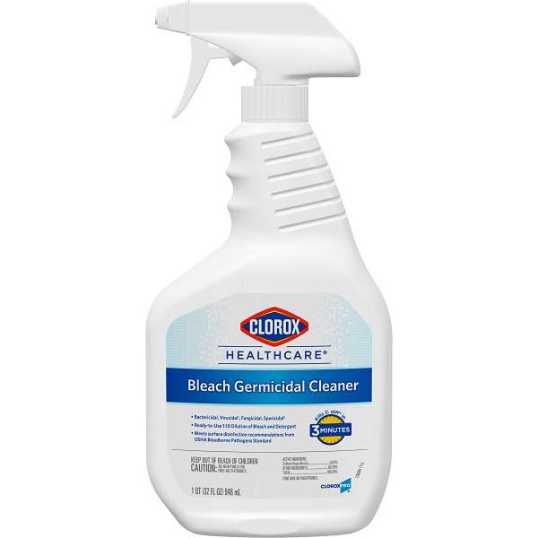 Clorox Healthcare Bleach Germicidal Cleaner Spray, 32 Fluid Ounces