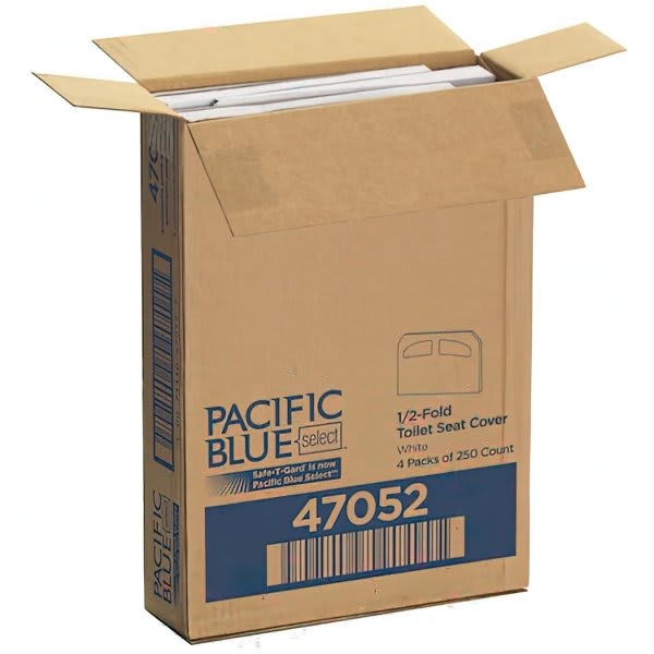 Pacific Blue™ Select Safe-T-Gard Half Fold Toilet Seat Covers (Case Of 1000)