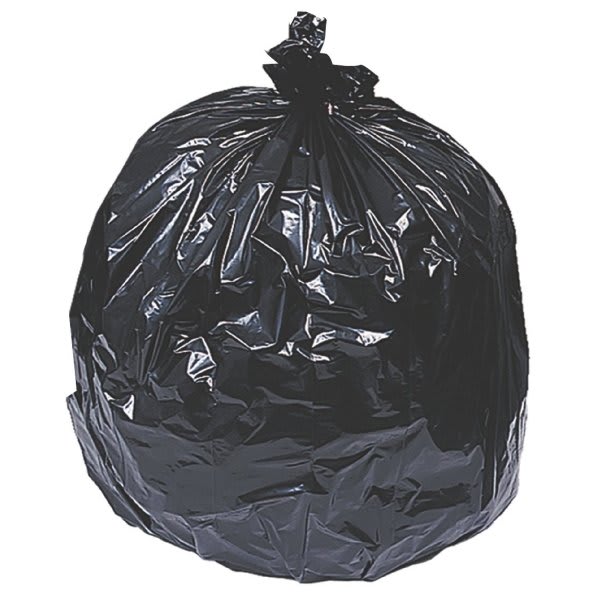Webster 55-60 Gal 2 Mil Low-Density Trash Bag, Black, Case Of 100