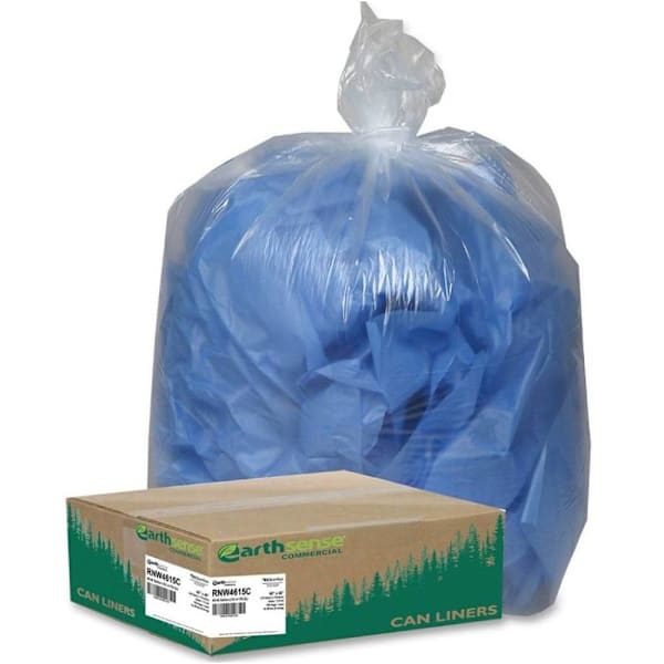 Webster 40-45 Gal 1.5 Mil Low-Density Trash Bag (Clear) (100-Case)