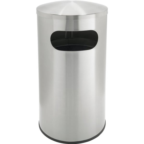 Commercial Zone Products Allure Mini Dome 15 Gallon Stainless Steel Trash Can