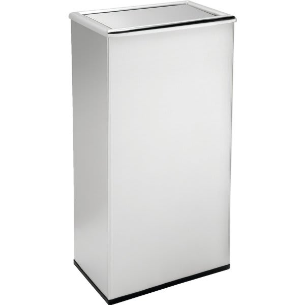 Commercial Zone Products 13.5 Gallon Stainless Steel Rectangular Trash Can (Silver)