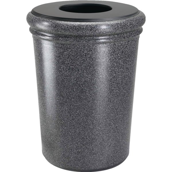 Commercial Zone Products Stonetec 50 Gallon Round Trash Can (Pepperstone)