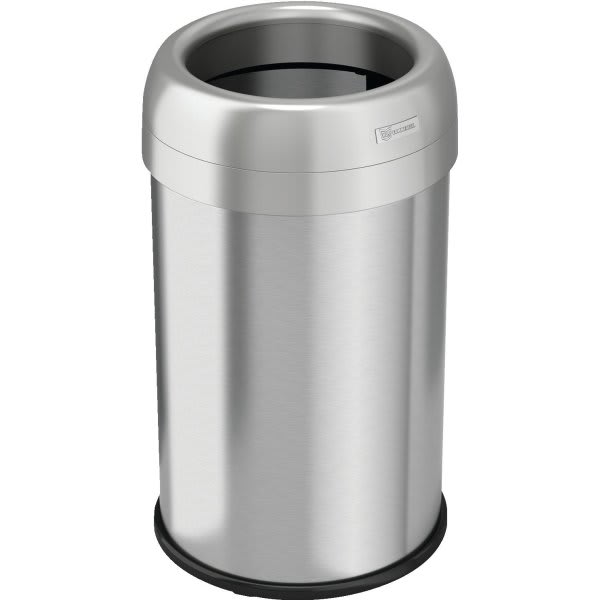 HLS Commercial 13 Gallon Stainless Steel Round Open Top Trash Can With Odor Filters