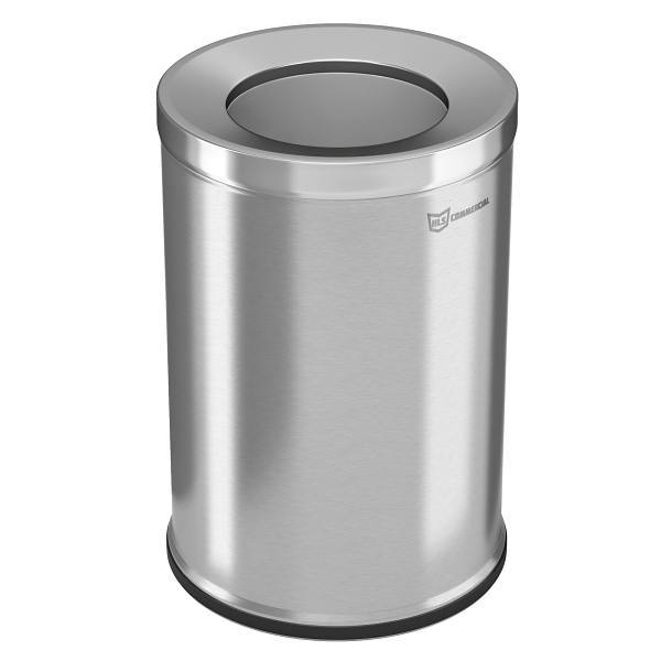 HLS Commercial 26 Gallon Stainless Steel Round Open Top Trash Can