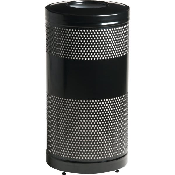 Rubbermaid Commercial Classics Open-Top 25 Gallon Trash Can (Black)