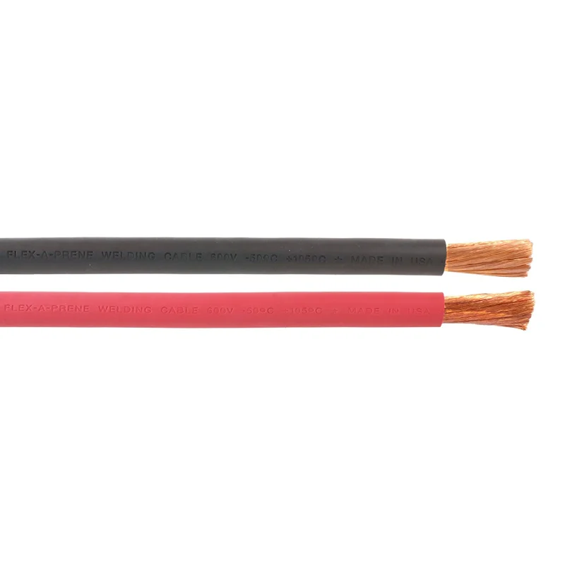 #6 Gauge AWG – Flex-A-Prene – Welding/Battery Cable – Black & Red – 600 V – Made in USA