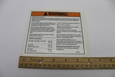 Genie Part # 72976GT – Decal, Warning