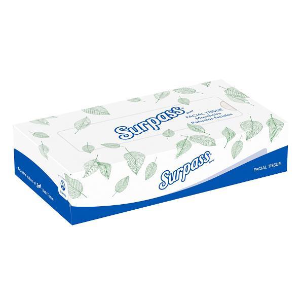 Surpass 2-Ply Flat Facial Tissue Box, Carton Of 60