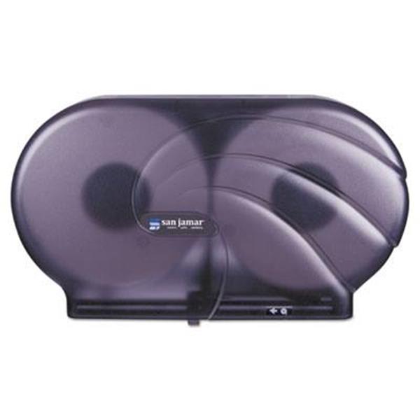 San Jamar Oceans 2-Roll Toilet Paper Dispenser (Pearl Black)
