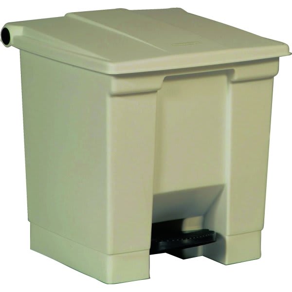Rubbermaid Commercial 8 Gal Legacy Plastic Step-On Trash Can (Beige)