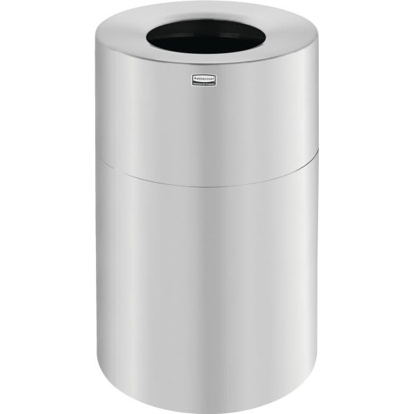 Rubbermaid Commercial 55 Gal. Aluminum 2-Piece Open Top Waste Can W/ Liner