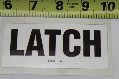 Genie Part # 82239GT – Decal, Label, Latch