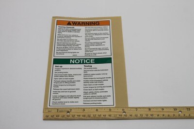 Genie Part # 82409GT – Warning Decal