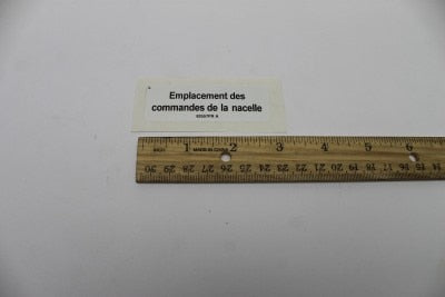 Genie Part # 82557FRGT – Decal, Label, Plat Cont Location