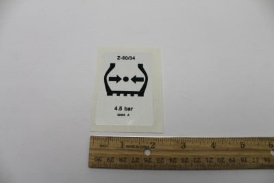Genie Part # 82589GT – Tire Pressure Decal