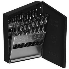 1/16"-3/8"x64ths 21 Piece Tin Coated Drill Bit Set DWD21J-TN-SET