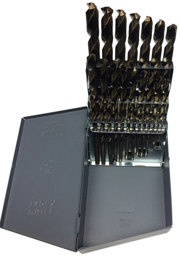 1/16"-1/2"x64ths 29 Piece Cobalt Screw Machine Drill Bit Set D/A29S-CO-SET