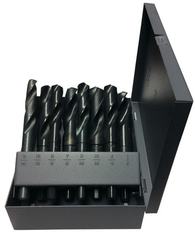 9/16-1"x16ths 8 Piece HSS Reduce Shank Drill Bit Set DWD1008-SET