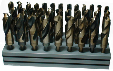 1/2"-1"x64ths 33 Piece Cobalt Reduced Shank Drill Bit Set D/A833SD-CO-SET