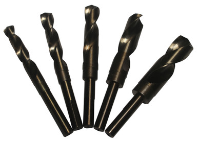 9/16"-1" 5 Piece Cobalt Reduced Shank Drill Bit Set POUDWDCO