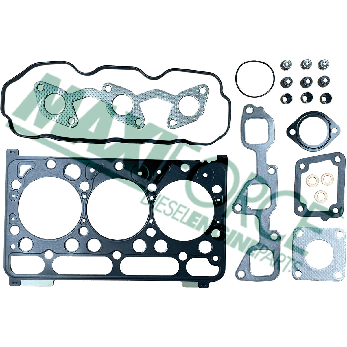 Maxiforce Head Gasket Gasket Set, D1703 & D1803, 2 Notch for Kubota 1G755-99353
