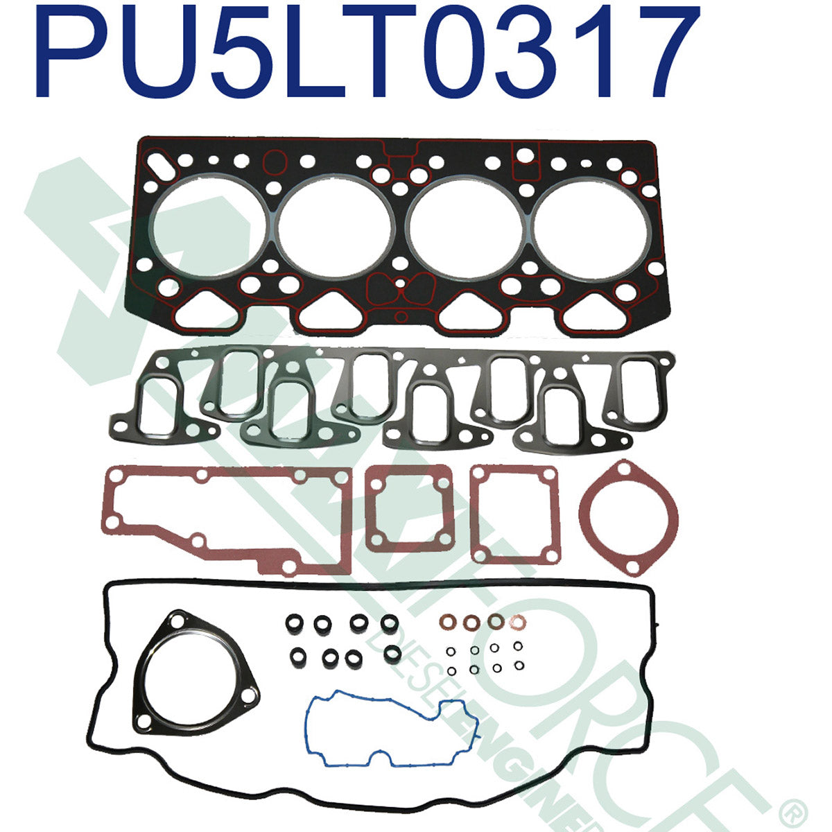 Maxiforce Cylinder Head Gasket Set 1004.42 for Perkins U5LT0317
