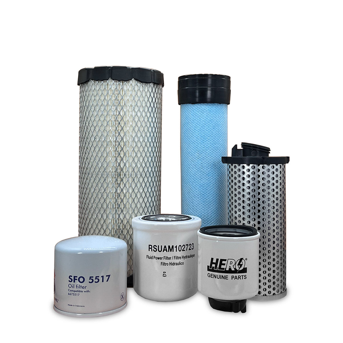 HERO Maintenance Filter Kit for Bobcat S590 Skid Steer Loader AR9R11001 & Above | Spin-On Cooling Fan Filter