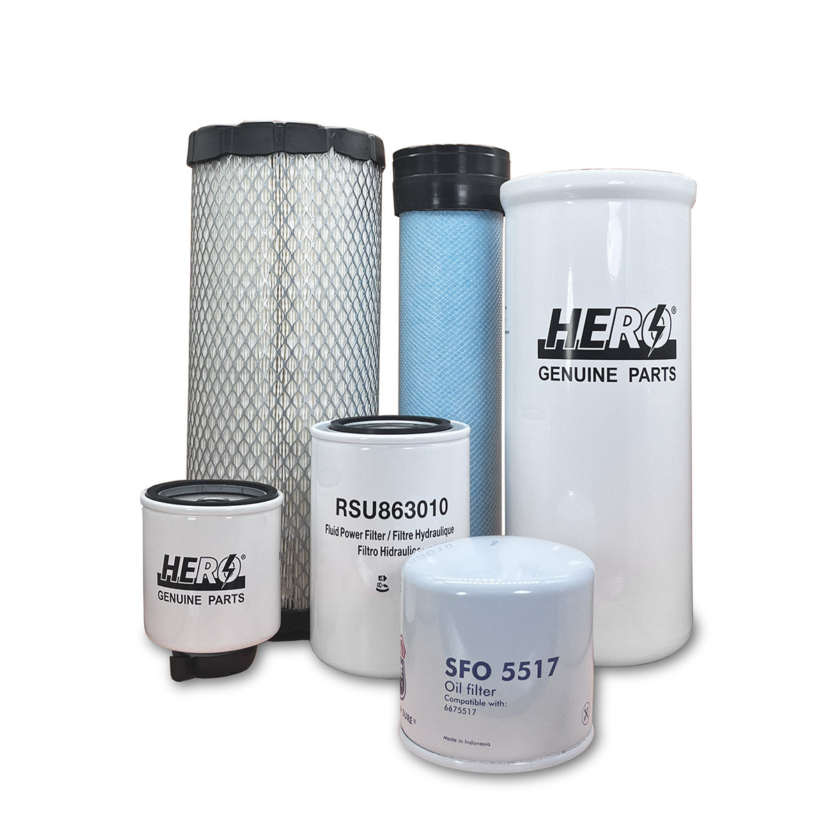 HERO Maintenance Filter Kit for Bobcat E55 Mini Excavator AJ1911001 & Above