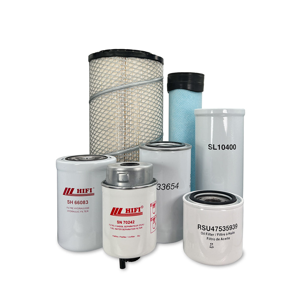 HERO Maintenance Filter Kit for CASE 580SN Backhoe Loader TIER 4A - FROM PIN NCC564000 (07/11 - 03/15)
