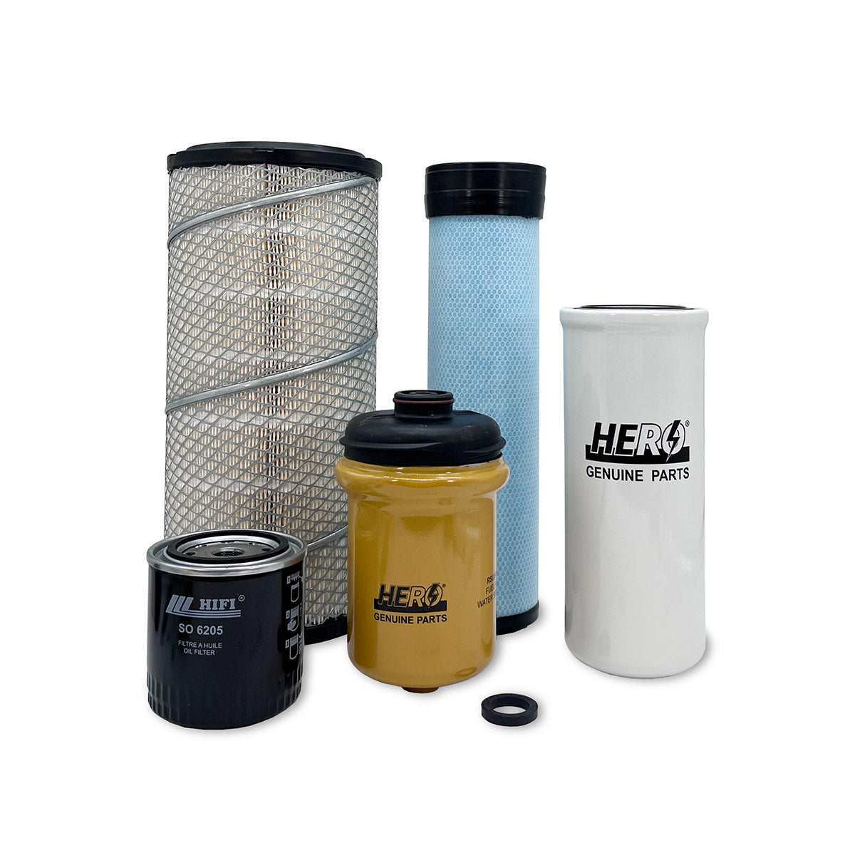 HERO Maintenance Filter Kit for Caterpillar 908M Compact Wheel Loader S/N Z88 00531-99999 (Spin-On Fuel Filter)
