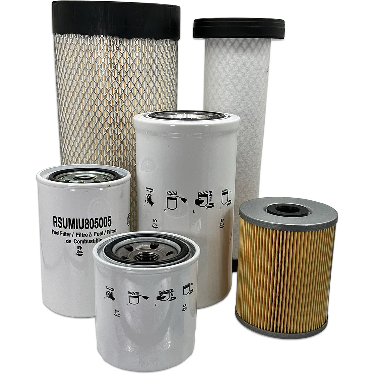 HERO Maintenance Filter Kit For John Deere 316GR Skid Steer Loader S/N ( 1T0316G-G298752- )