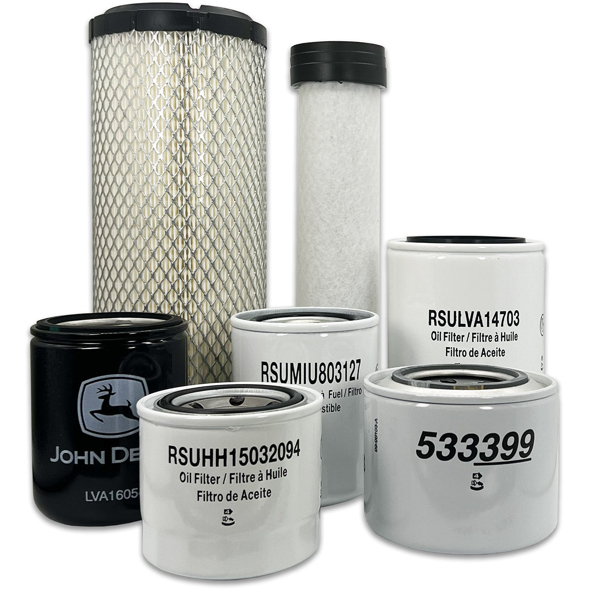 HERO Maintenance Filter Kit For John Deere 3032E Utility Tractor S/N (LL300001 -)