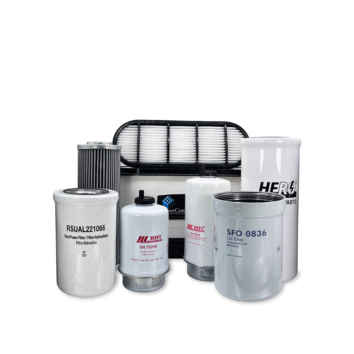 HERO Maintenance Filter Kit For John Deere 6120 Tractor From Machine S/N 366730 | Up To ESN 799999