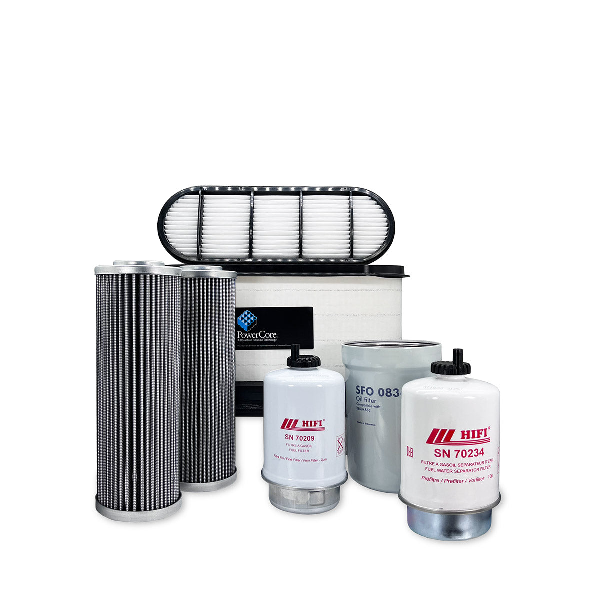 HERO Maintenance Filter Kit For John Deere 6320 Tractor From S/N 376494 | From ESN 800000 w/ IVT Trans.