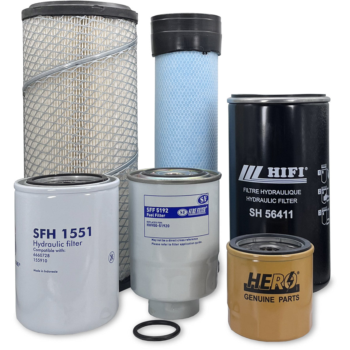 HERO Maintenance Filter Kit For Kubota U55-5 Excavator
