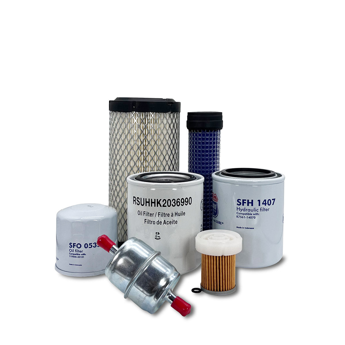 HERO Maintenance Filter Kit For Kubota RTV900G6 Utility Vehicle High Mount Air Cleaner