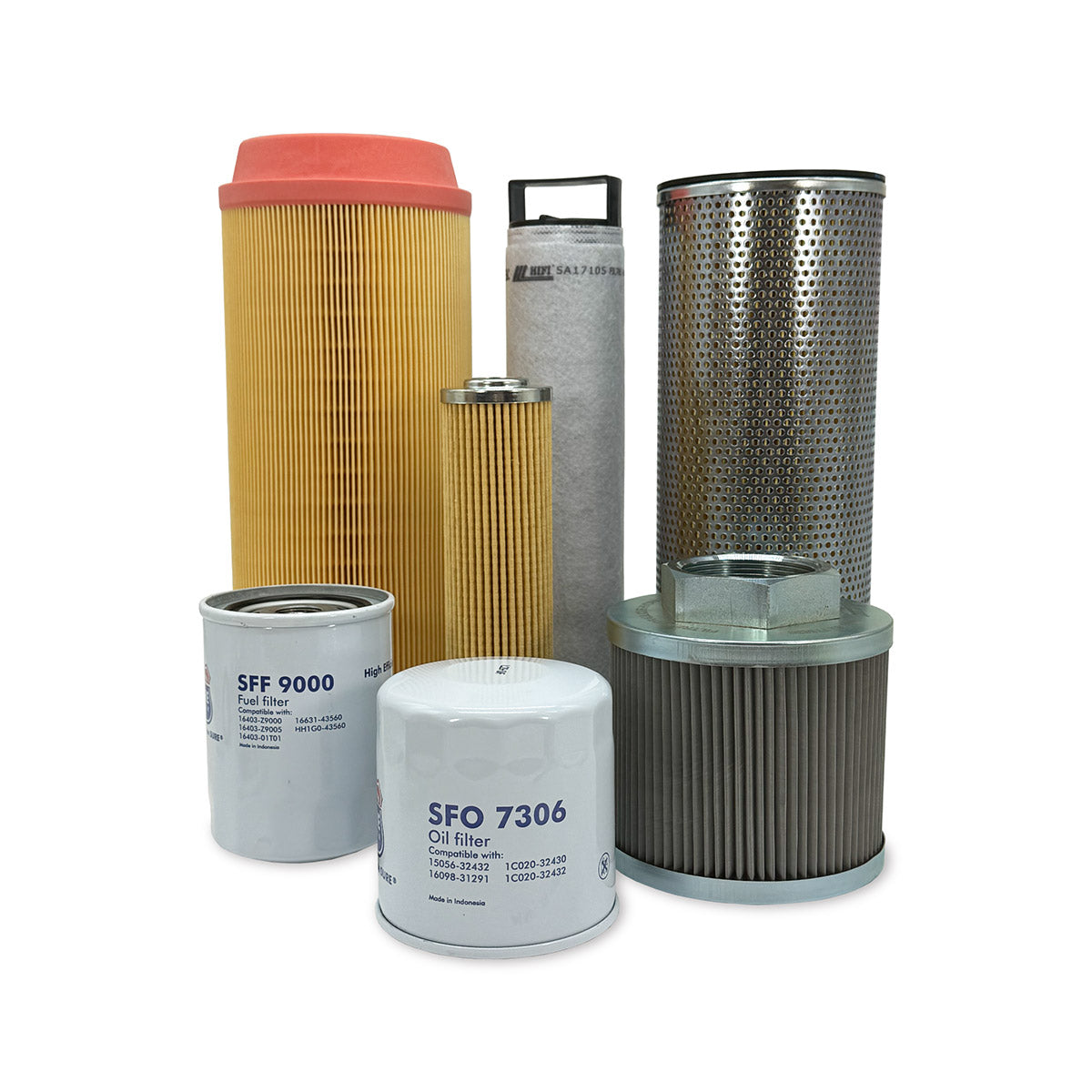 HERO Maintenance Filter Kit for Takeuchi TL8 Track Loader with Kubota V3307 Engine