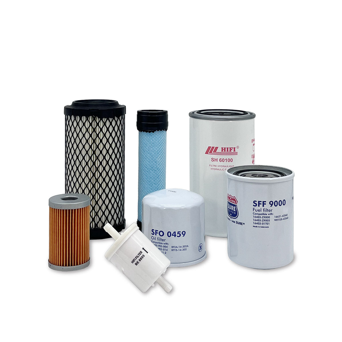 HERO Maintenance Filter Kit for Takeuchi TB210R Excavator w/ Kubota D722-E4B Eng. S/N 211000004 & Above
