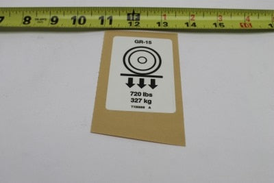 Genie Part # T106668GT – Wheel Load Decal