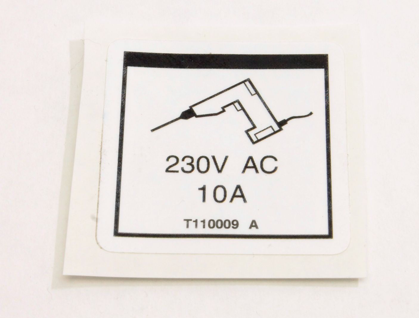 Genie Part # T110009GT – Decal, Label, Power to Plat 230V