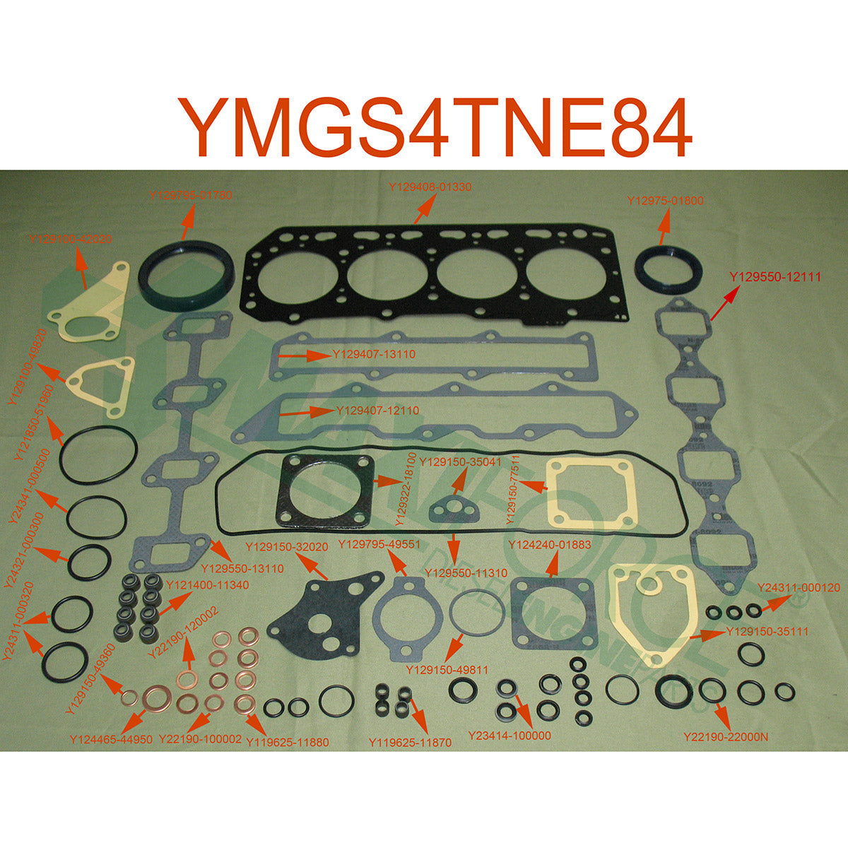 Maxiforce Overhaul Gasket Set, 4TNE84 D/T for Yanmar MGS4TNE84
