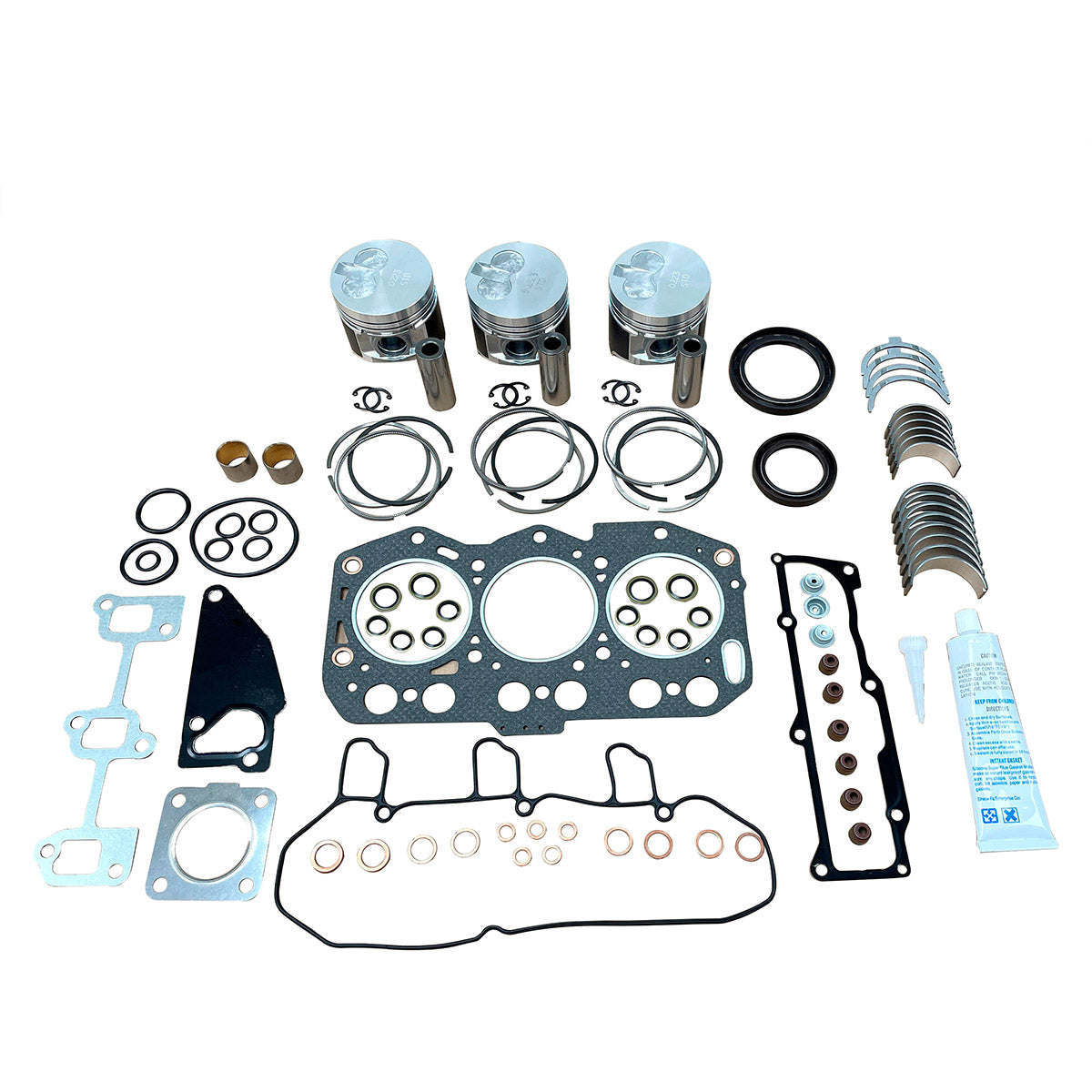 Maxiforce Overhaul Engine Kit, Standard, Indirect Injected, Naturally Aspirated, 3TNV76 for Yanmar