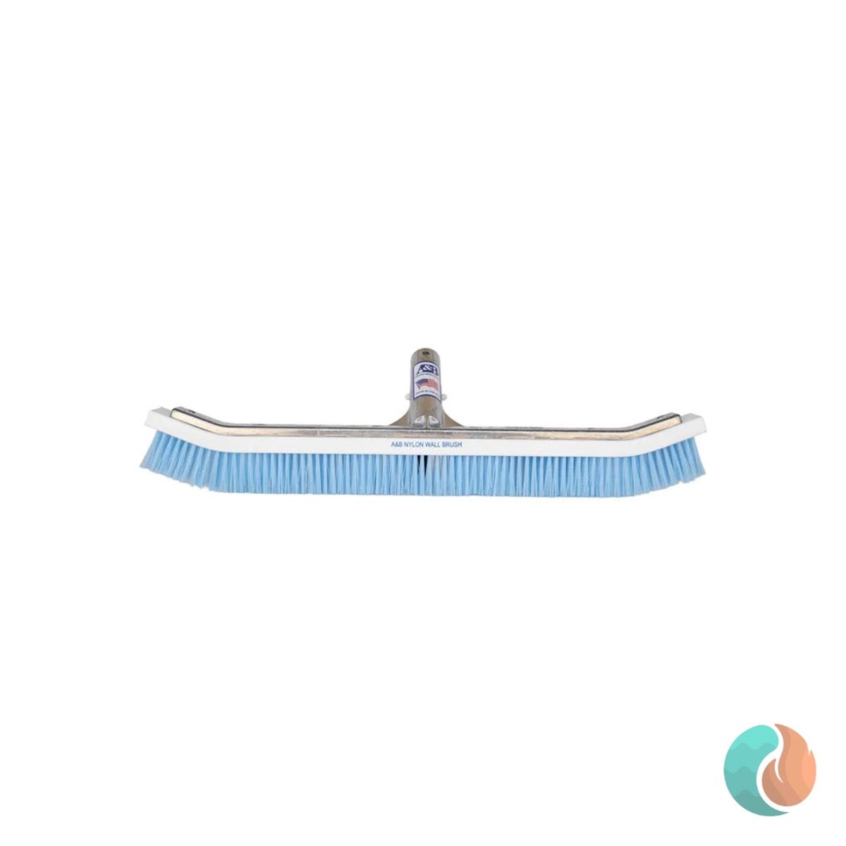 A&B Brush Curved Deluxe Wall Brush, 18", Blue Nylon Bristle | 3000