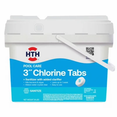 Pool Care Chlorine Tablets, 3 In., 25 Lbs.
