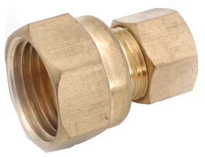 Pipe Adapter, Lead Free, 1/4 Male Compression x 1/4 In. FIP