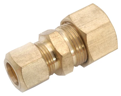 Brass Compression Reducing Union, Lead Free, 5/8 x 1/2 In.